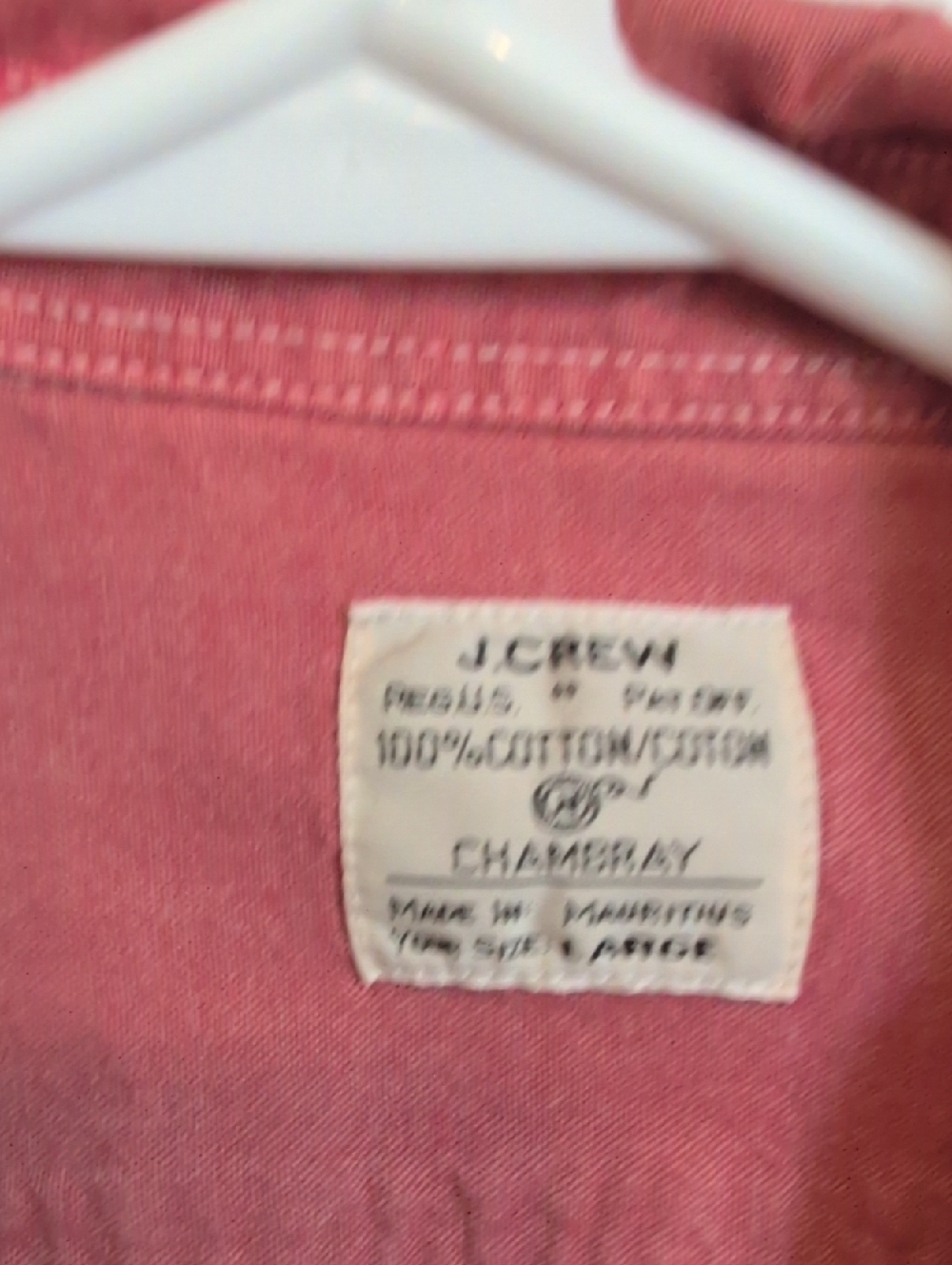 J. Crew Rose Pink Chambray Button-Down Shirt